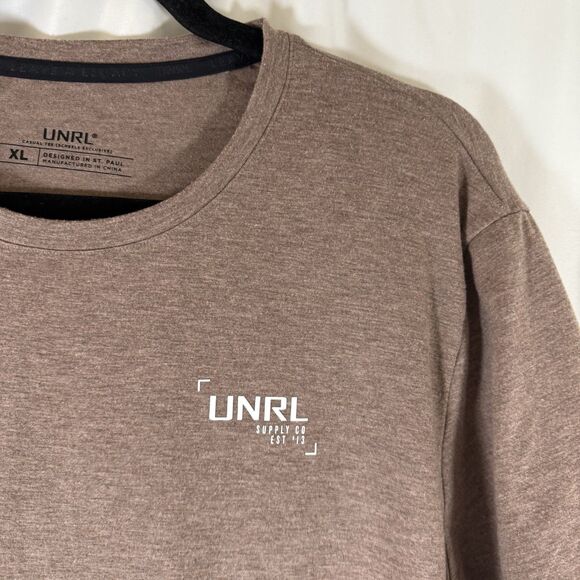UNRL Shirt Men's XL Brown Casual Tee Scheels Exclusive Short Sleeve Crewneck - Picture 2 of 10